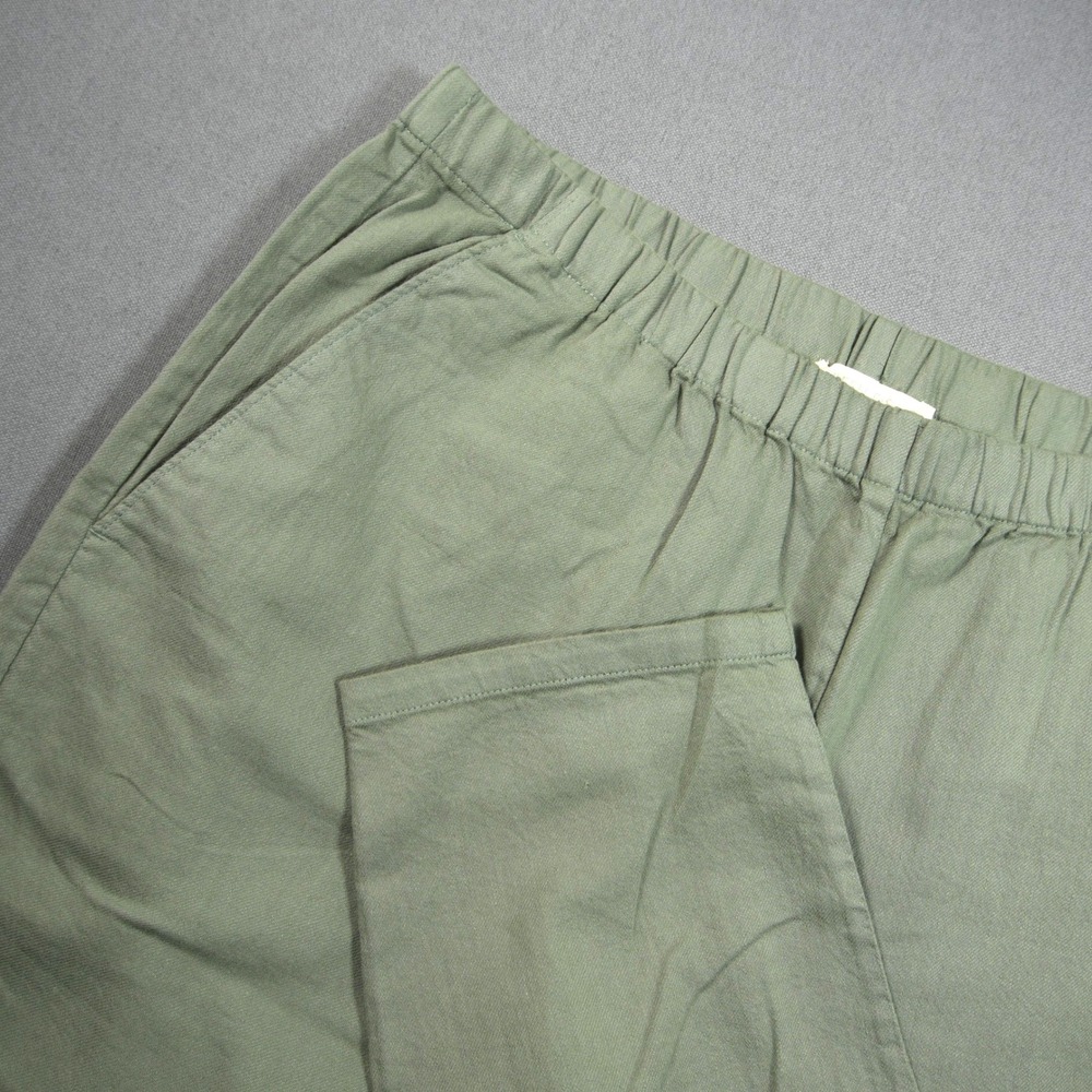Eileen Fisher Organic Cotton Elastic Straight Leg Women Pants S Coastal Office